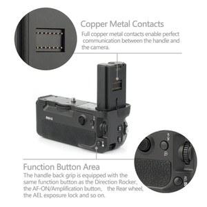 원격 수직 배터리 그립 장착 Meike MK-A9 프로, 소니 A9 A7III A7RIII 카메라용 NP-FZ100 배터리 작동, 1 개 또는 2