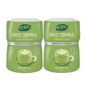 동서 리치스 지리산 그린티 믹스 550g 2개 말차 가루 녹차