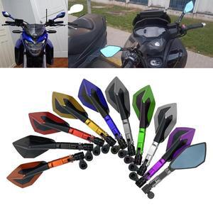 품 알루미늄 오토바이 미러 Z900 RS Z800 Z1000 용 백 8mm