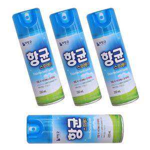 뿌리는 항균제 4개 실내 살균 집안 곰팡이냄새 제거제