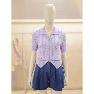 [르샵] 린넨 카라 투웨이 집업 니트 가디건 TN7KC897_P345401124