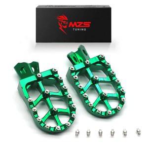 MZS 더트 바이크 풋 페그, 모토크로스 풋페그 MX 풋레스트 액세서리 CNC 그린, KLX230 2020-2023과 호환 | KLX230R 2020-2023 KLX230S 2022-2023 KLX150L 2014-2021