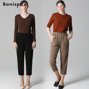 [보니스팍스][보니스팍스(Bonispax)] 밑단 트임 일자핏 배기 팬츠 (택가격 89000원)