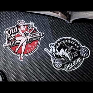 Retro Rockabilly 자동차 스티커 라이더 ACE 모토크로스 데칼 헬멧 스티커 더트 바이크용 레이싱 데칼