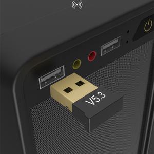USB 블루투스 호환 5.3 어댑터 송신기 리시버 오디오 동글 PC 노트북용 무선 Win10/11