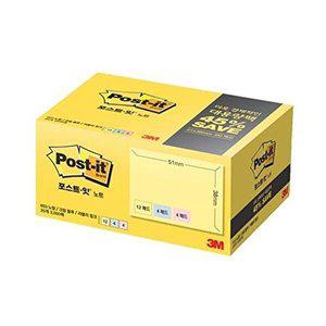 [셀러허브 패션][JHQRM77E_4B]포스트잇 대용량팩 51X38mm 노트 65320A