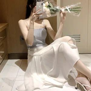 발레리나 쉬폰 랩 스커트 여름 썸머 sk6532