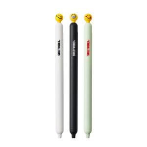 KACO 카코 X 스마일리 팝업 젤펜 대용량 블랙심 0.5mm 3종세트