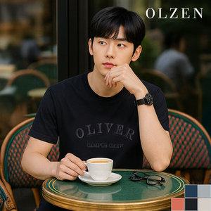 [올젠][단독특가] 남녀공용 올리버 캠퍼스 그래픽 반팔 티셔츠 (ZMD2TR1901_A)
