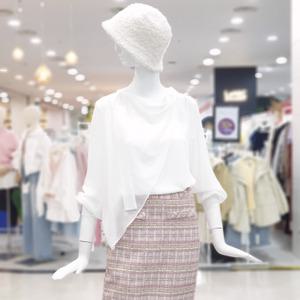 [ab.f.z]쉬폰 스카프 랩 블라우스 FSPNZ5B37G