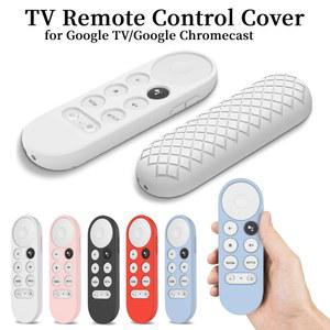 크롬캐스트 Google TV 음성 원격 제어를위한 제어 보호 커버 셸을위한 최신 미끄럼 방지 부드러운 실리콘 케이스
