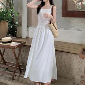 [셀러허브]시원한 얇은데일리 민소매 롱원피스 뒷 스모크밴딩 A라인 (S31587243)