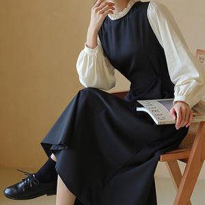 [오노마] ONM 예쁜 레이스 허리끈 슬림 롱 원피스 하객룩  20257117)