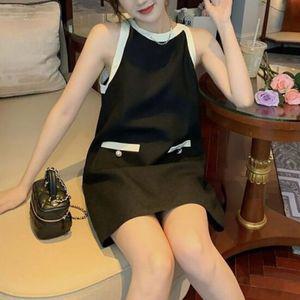 모임 시원한원피스 배색 파티 나시원피스 리본 하객