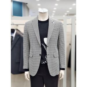 [파렌하이트]하운드투스 패턴 자켓 FKEAA4302 BK