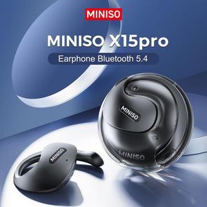 [누리SOUND]MINISO X15 PRO OWS 블루투스 헤드셋, 5.4 이어폰 버튼 컨트롤, 노이즈 캔슬링, 귀 걸이형 마이