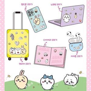 Chikawas Usagi Hachiware 3D 수지 스티커  애니메이션 캐릭터 노트북 및 휴대폰 장식 크리 에이 티브 선워