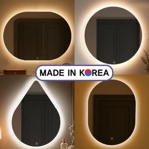 LED 조명 거울 화장대 벽걸이 전신 욕실 간접조명 화장 화장실 맞춤 벽거울 원형 타원형