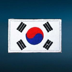 찍찍이 태극기 자수 와펜 패치 기념일 행사용 국경일/옷/밀리터리/열/스티커/의류/무릎/군용/데님/바지/열