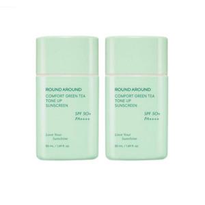 라운드어라운드 컴포트 그린티 톤업 선크림 50ml 2개