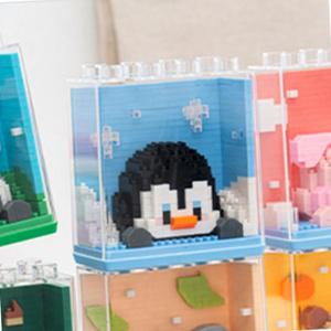 액자형 펭귄블럭 나노블럭 337pcs 펭귄만들기 책상소품 영아 초등미술재료