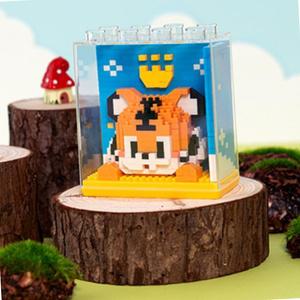 액자형 미니 호랑이블럭 나노블럭 367pcs 호랑이만들기 유치원미술 키즈