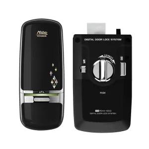 현관문 보조키 번호 디지털 도어락 MI-350K (블랙/와인레드)