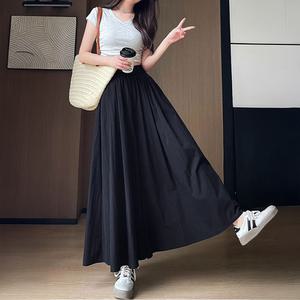 여성 쿨링 플레어 롱와이드 치마바지 프리사이즈 4컬러 허리밴딩 아이스원단