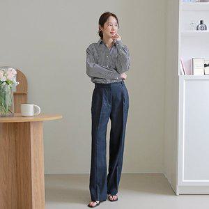 [르포엠][최초가 89,000원][르포엠]프렌치 린넨100 로리타 와이드 팬츠