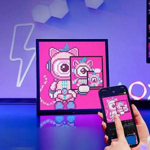 DIVOOM PIXOO64 디붐 픽수 DIY 64x64 블루투스연결 64 디지털 액자 LED 시계 픽셀아트 그림