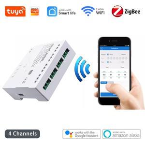 투야 스마트봇Zigbee 스마트 전등 스위치 모듈 RF433 AC 85-250V 수신 10A 릴레이 Alexa AssistantTuya Sma