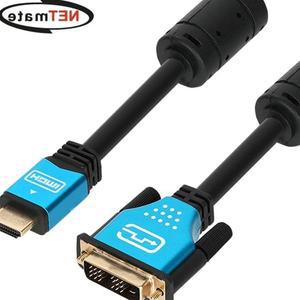 모니터케이블 고급형 블루메탈 HDMI케이블 to DVI 5M