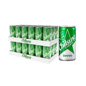 칠성사이다 210ml x30캔 x2세트 청량 탄산음료