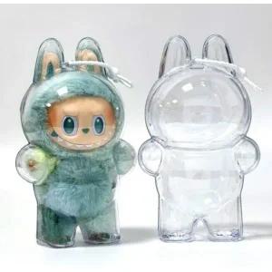 [흐뭇마켓]라부부 투명 키링 보호 인형 케이스 커버 보관 보관함 전용 악세사리 파우치