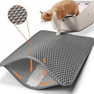 [셀러허브 생활리빙]고양이 벌집 모래매트 그레이 60x90cm