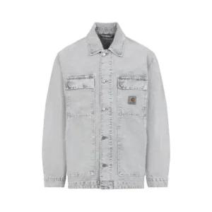25FW 칼하트 WIP 데님 자켓 I035817895F BLACK CHALK WASH DOM