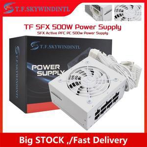 SFX500W 완전 모듈식 파워 서플라이 화이트 20+ 4핀 전원 공급 장치 PC 게임용 데스크탑 미니 ITX 케이스