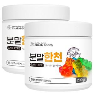 국내제조 한천 가루 분말 200g 2통
