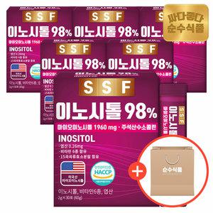 [쇼핑백증정] 순수식품 미오 이노시톨 콜린 6박스(180포) / 엽산 비타민B12 비타민B6 니코틴산아미드