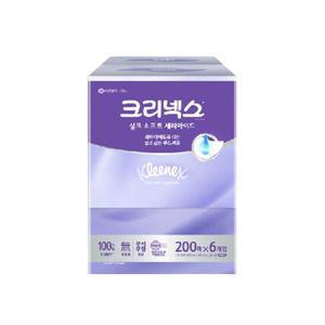 크리넥스 미용티슈 실크소프트 세라마이드 200매 X 6입 X 1EA