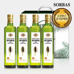 소르바스 해바라기유 500ml 4병(오일선물세트)