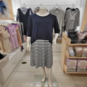 [마더피아HY] 임부복/임산부 수유나시원피스+ 7부티셔츠 세트 ROP1820S