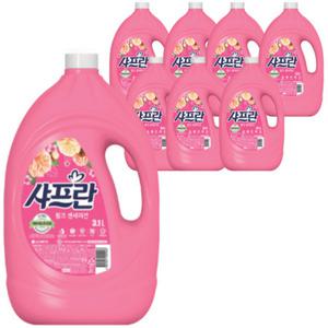 샤프란 핑크센세이션 대용량 섬유유연제 3.1L x8개t