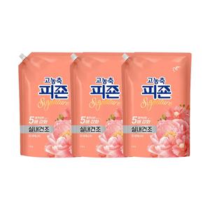 피죤 고농축 섬유유연제 시그니처 리필, 라피에스타, 1.6L, 3개