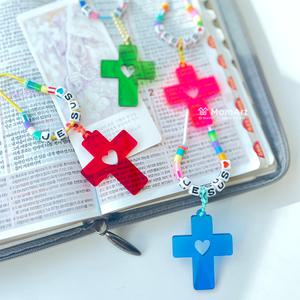 맘아트 십자가 아크릴 펜던트 키링 만들기 DIY 키트