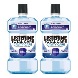 NEW 충치케어 리스테린 토탈케어 캐비티케어 마일드 구강청결제 1000ml 2개
