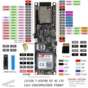 T-SIM LTE 모듈 ESP32-WROVER-E 개발 보드 아두이노용 GSM GPRS 엣지 지원 A7670E A7670SA R2 4G CAT1 MCU3