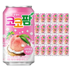 해태 코코팜 화이트 요구르트/피치핑크 복숭아 선택 340ml 24캔