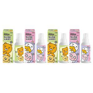 카카오프렌즈 벅스제로 50ml x 4개 모기 털진드기 기피제 스프레이 쯔쯔가무시 퇴치제 이카리딘 어린이