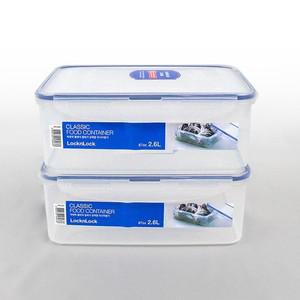 락앤락 클래식 직사각 밀폐용기 2.6L x 2개  HPL826